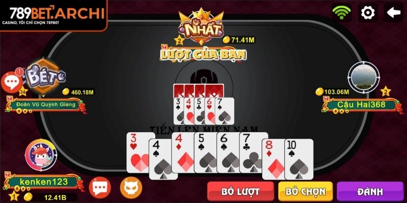 Thứ tự của các quân bài